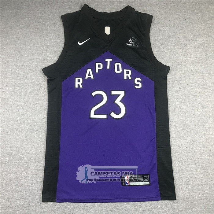 Camiseta Toronto Raptors Fred VanVleet Earned 2020-21 Negro Violeta